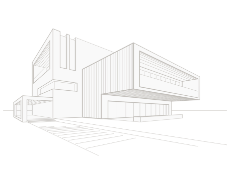 Modern building line sketch